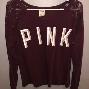 Pink long sleeve w/ lace